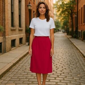 Vintage Panther Women’s Mid Length Magenta/Pink Pencil Skirt Size, L/32” Waist